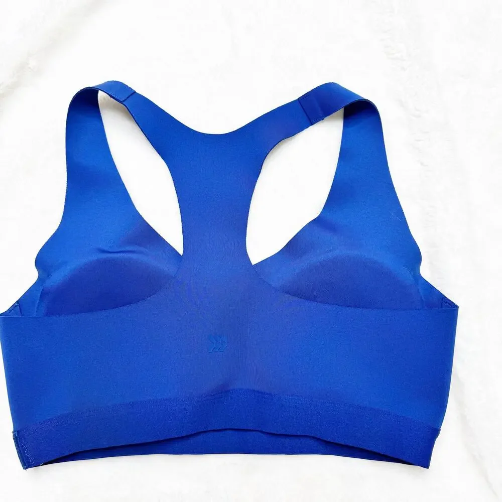 ALL IN MOTION Dark Blue Laser Cut Padded Racerback Sports Bra size Medium
